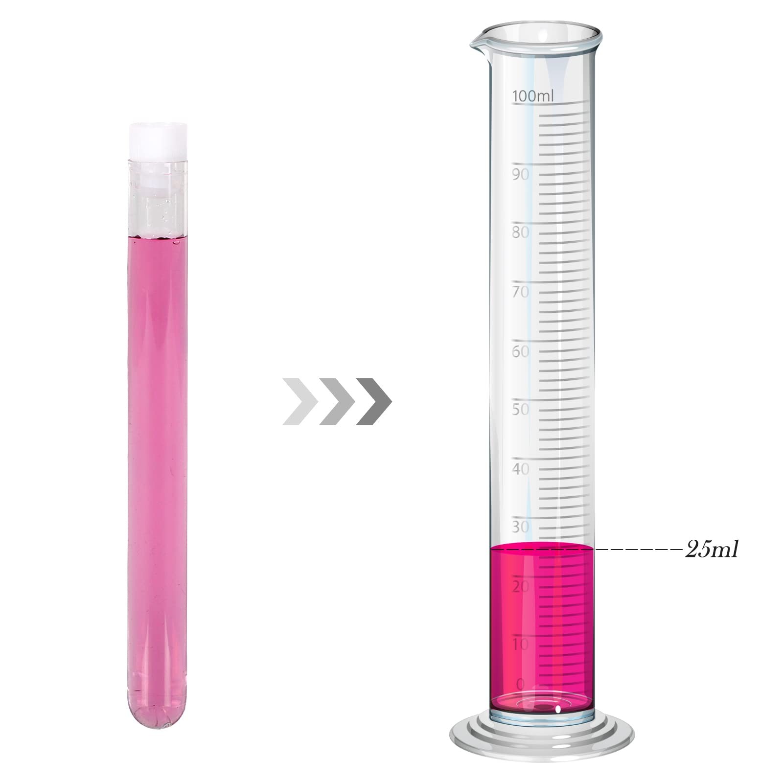 48 Pack Plastic Test Tubes with Caps, 16X150Mm(25Ml) Plastic Tubes for Plants, L