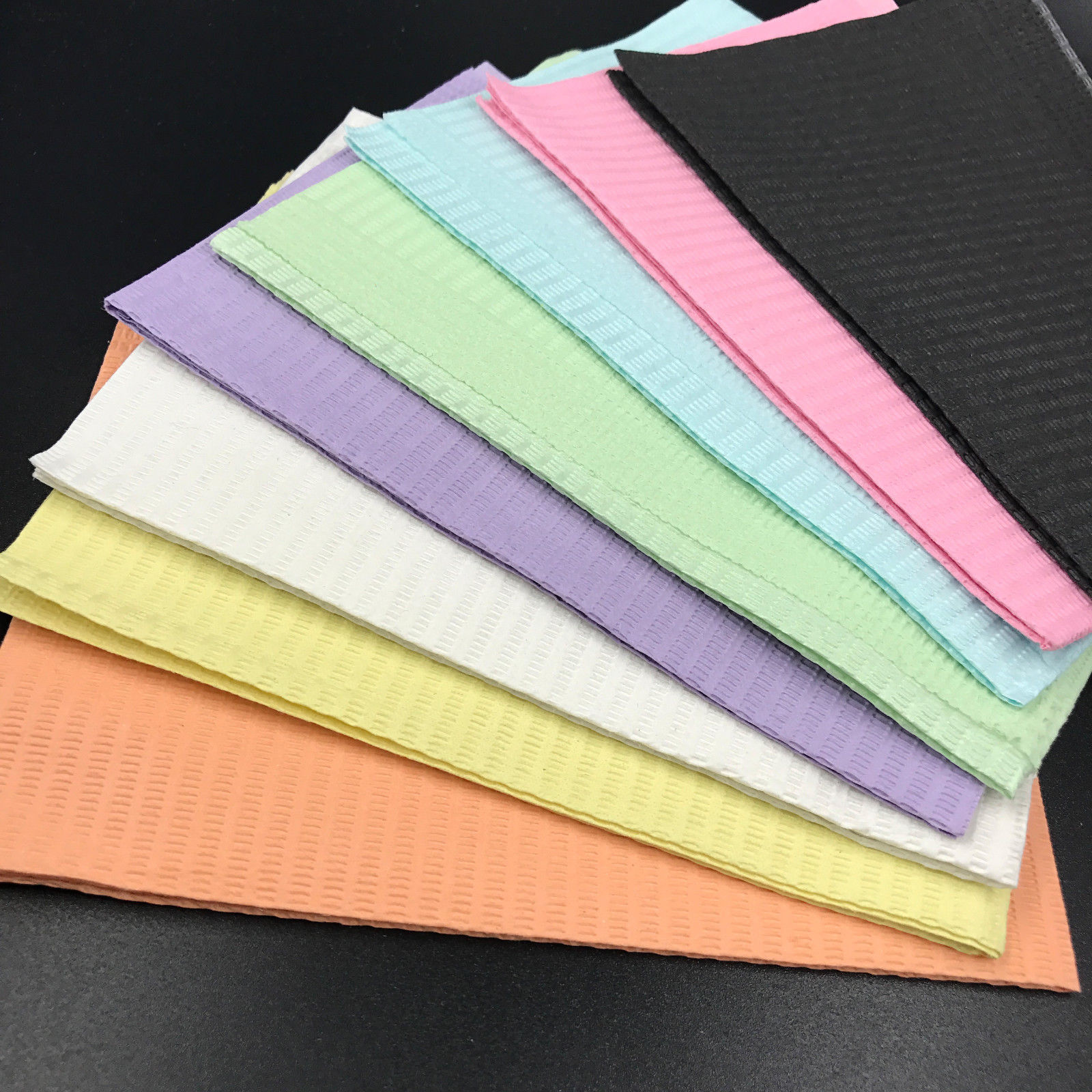 125 Pcs Disposable Patient Bibs Dental Tattoo Medical Spa Towel 2 Paper +1 Poly