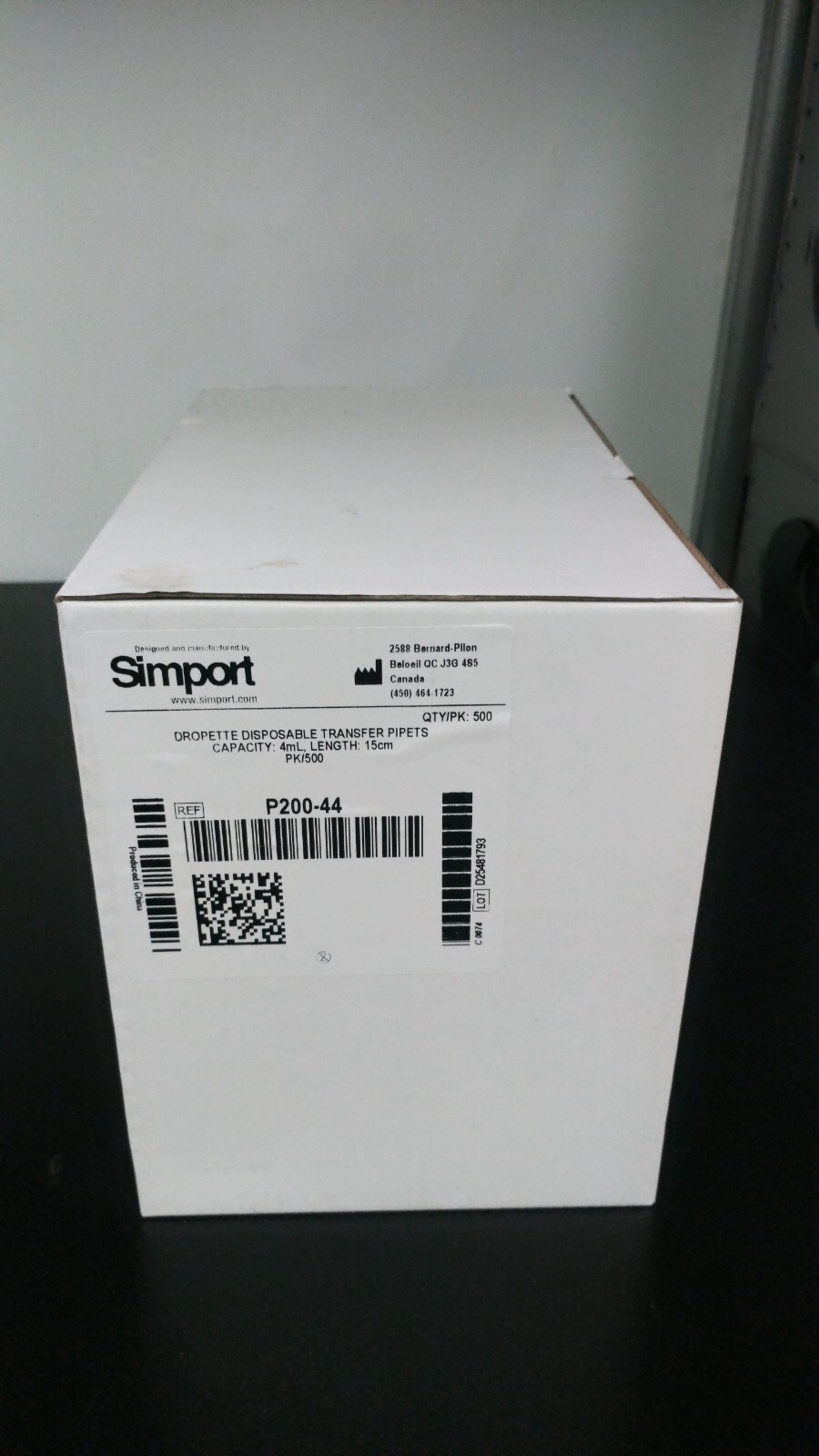 SIMPORT P200-44 Dropette Disposable Transfer Pipets