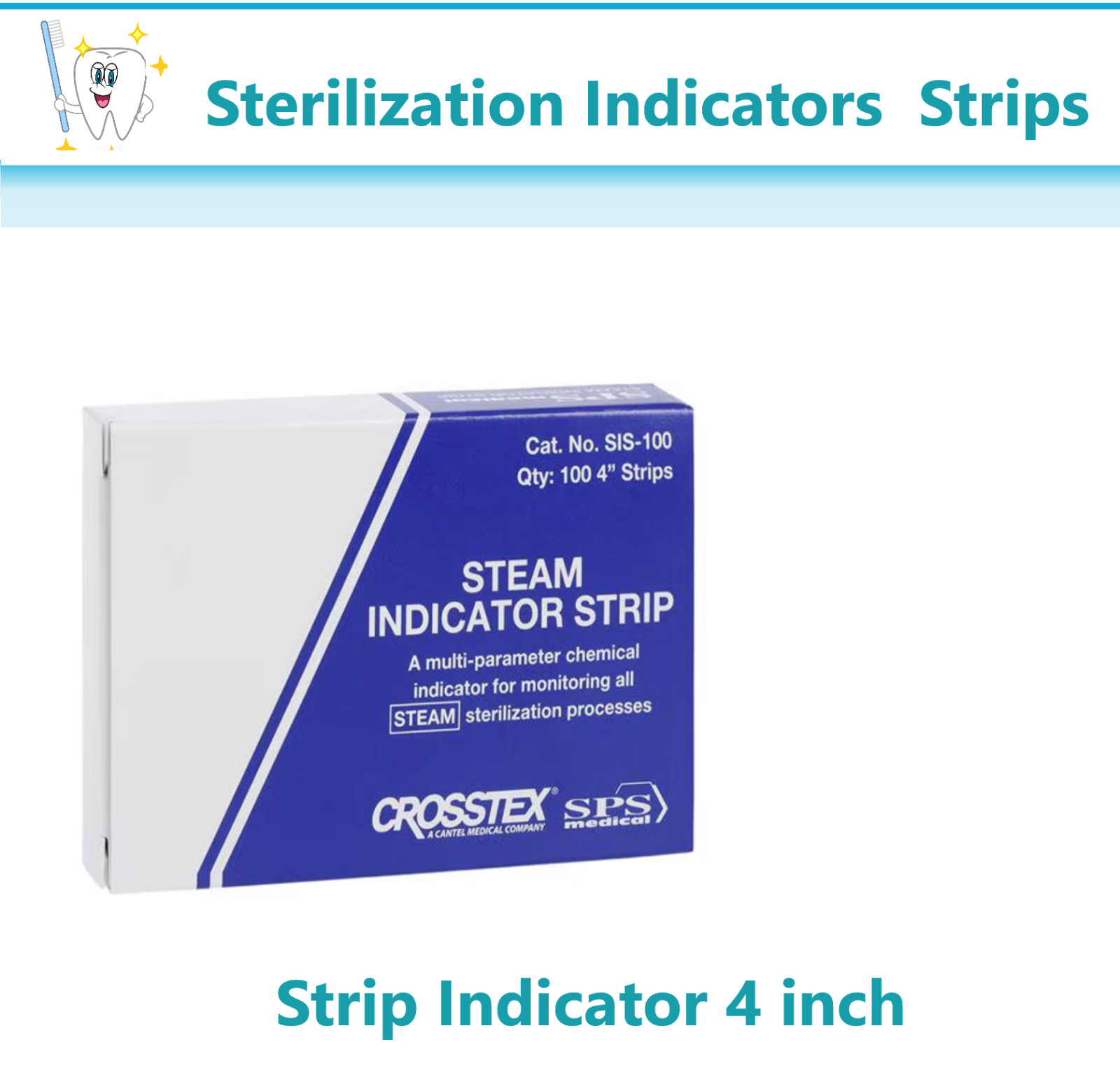 Steam Indicator Strips 4″ Autoclave Sterilization Process Indicator Test Strips