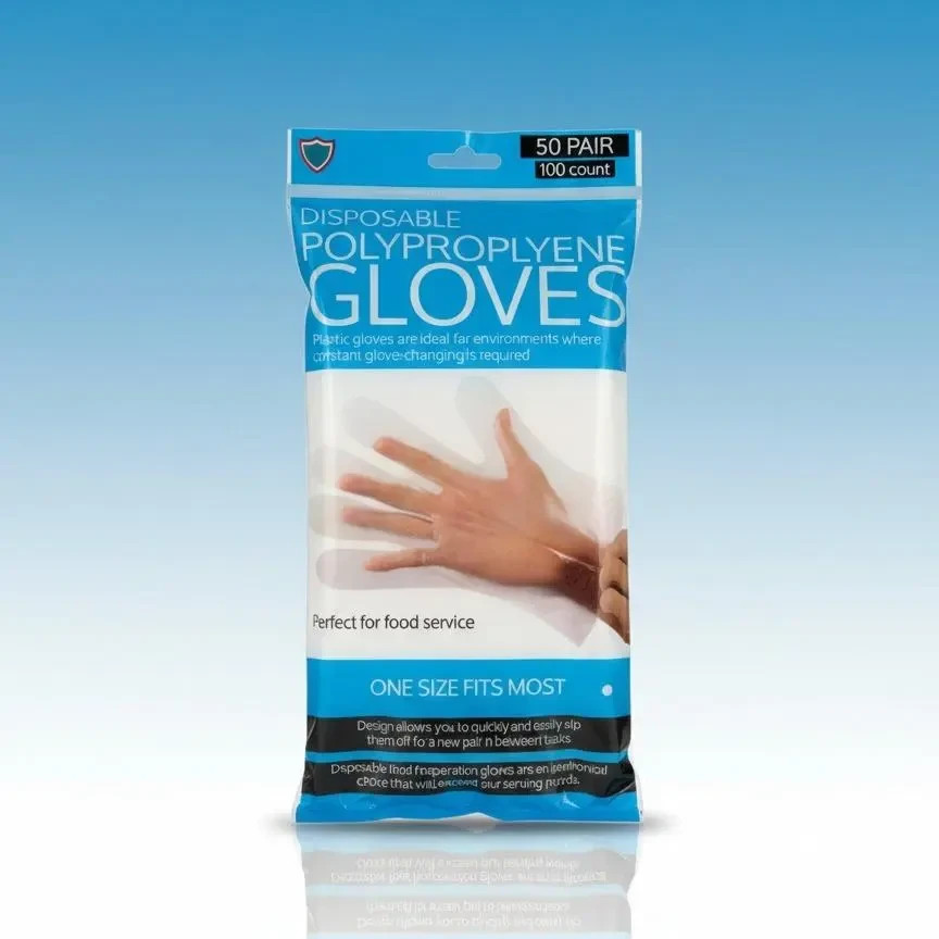 Disposable Polypropylene Gloves 50 Pairs 100 Count Ideal for General Use