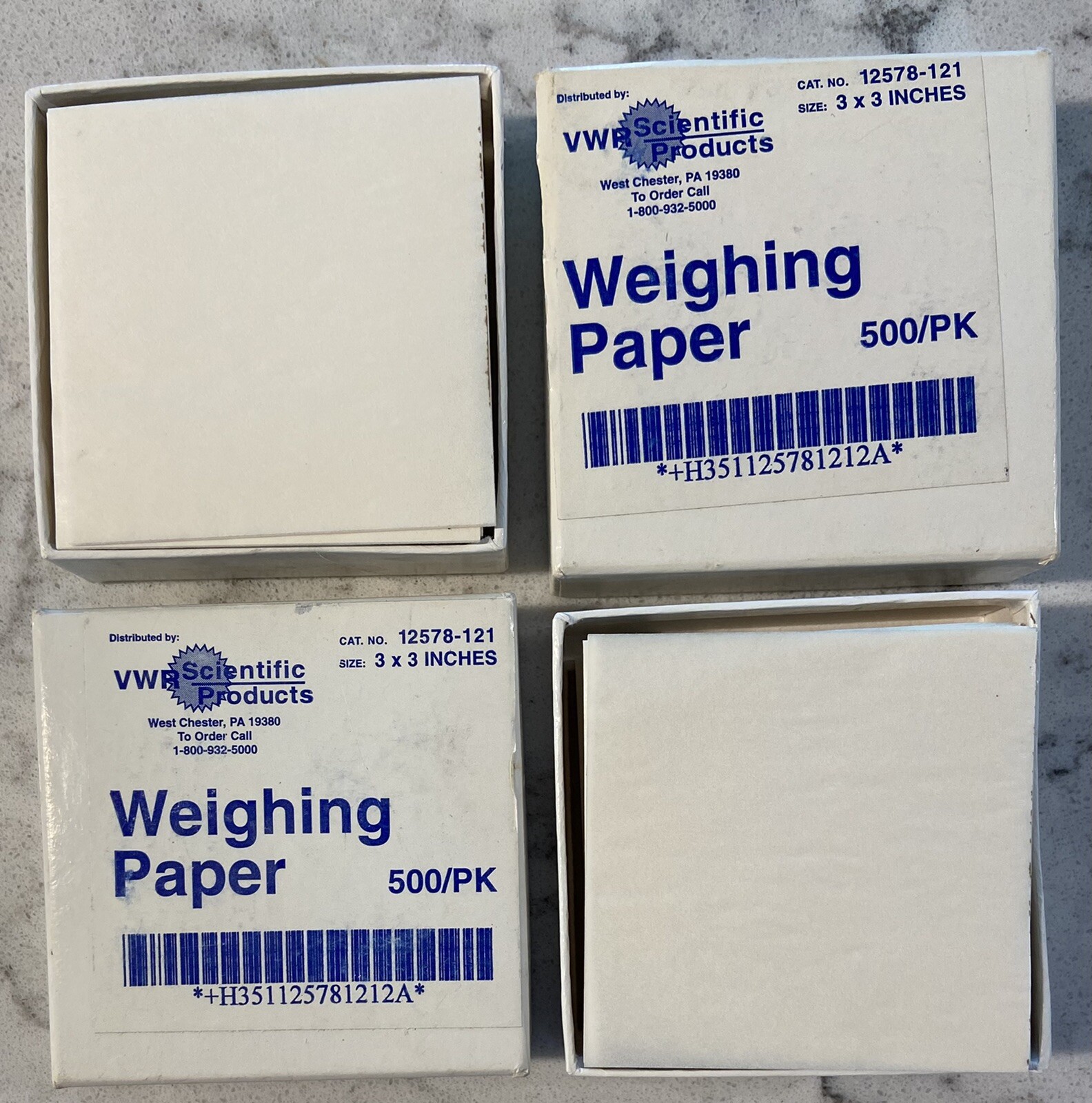 VWR Disposable 3 x 3” Laboratory Lightweight Weighing Paper (Pack of 500)