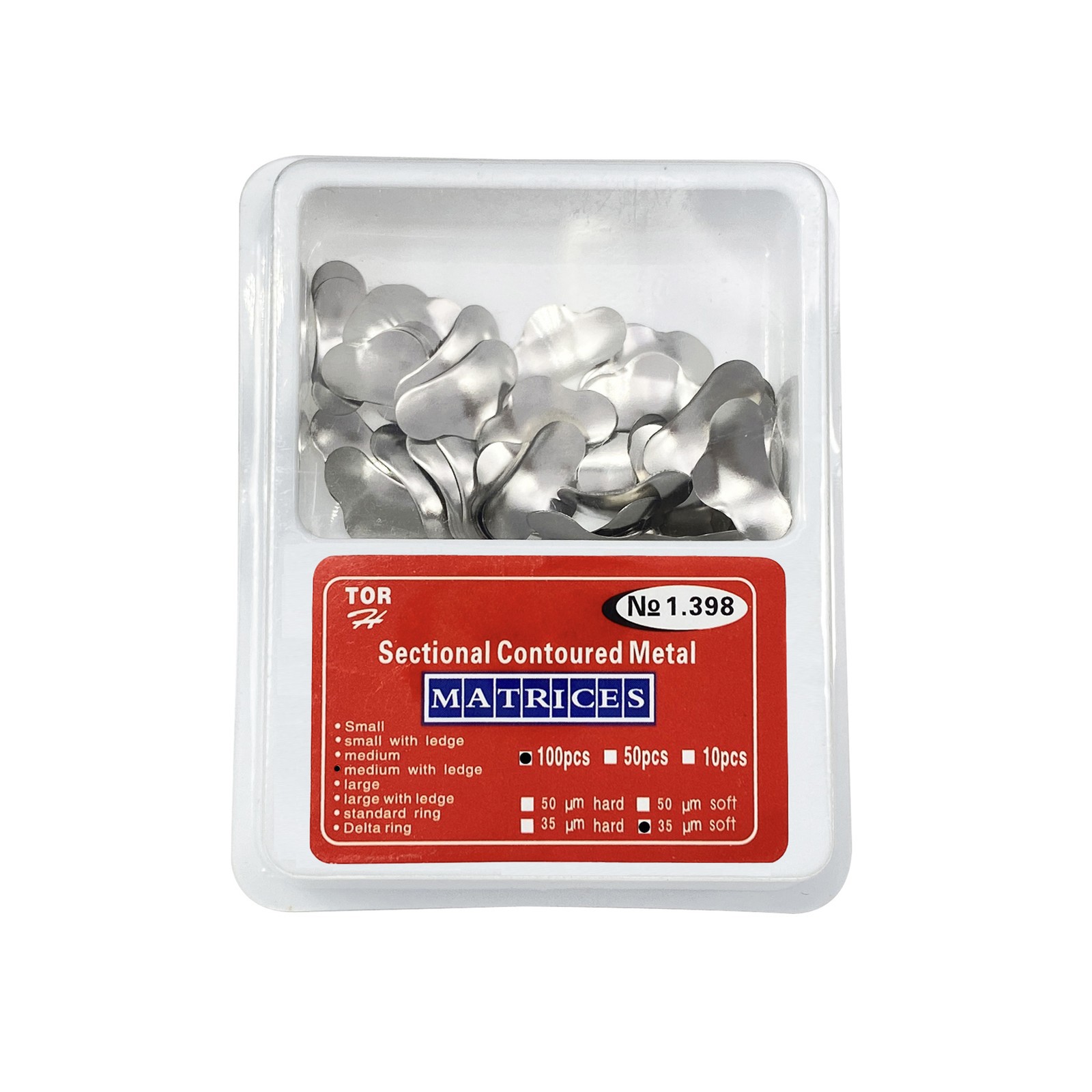 TOR VM Dental Sectional Contoured Matrices Refill Matrix Band Large Medium Small