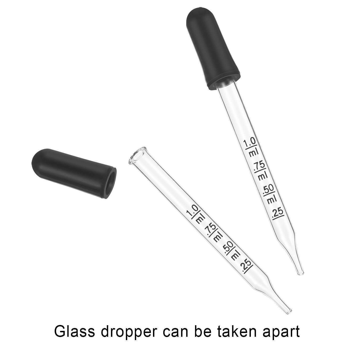 Lot of 12 24 48 and 96 Oils Medicine Art Eye Dropper Graduated 3″ Straight Tip
