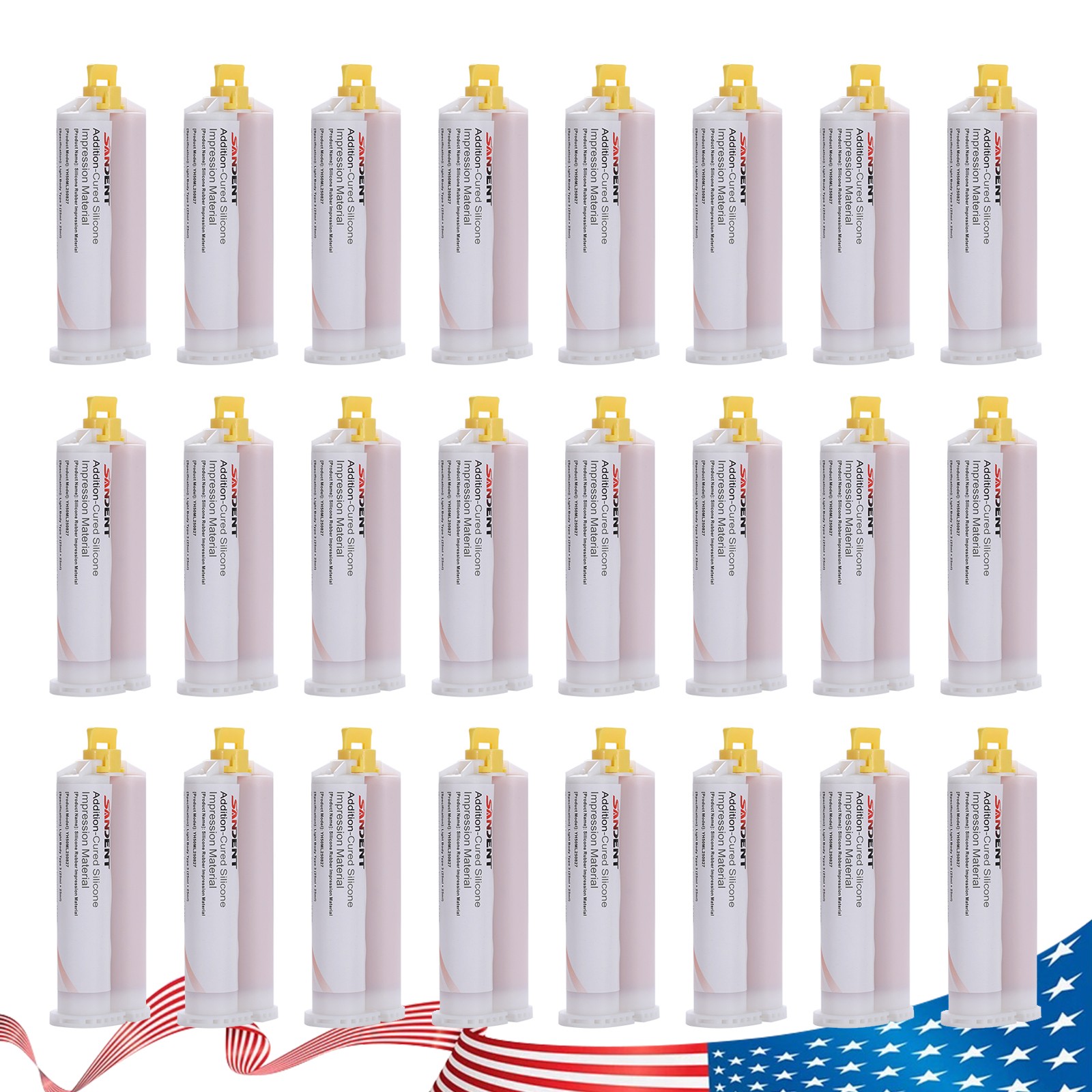 24Pcs Dental Light Body Fast Rapid Set Dental Impression Material 50mL VPS PVS