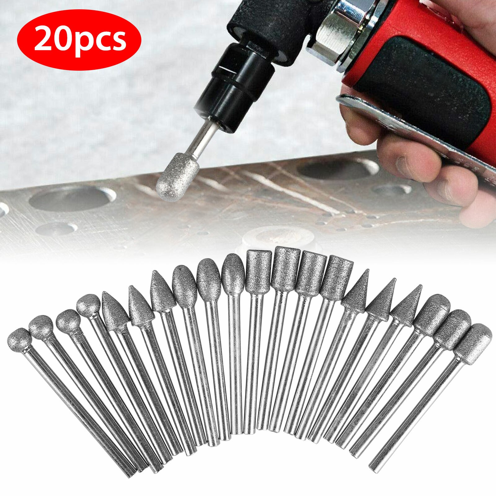 3Set Dental Rotary Grinding 120 Grits Drills Bits Set Dremel Instrument Use Tool