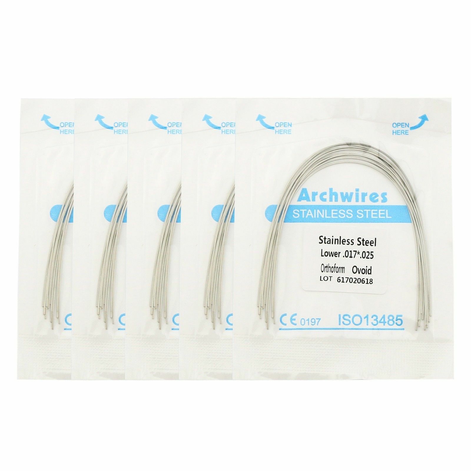 10 Pcs Dental Orthodontic Rectangular Niti/Steel/Thermal Activated Arch Wire
