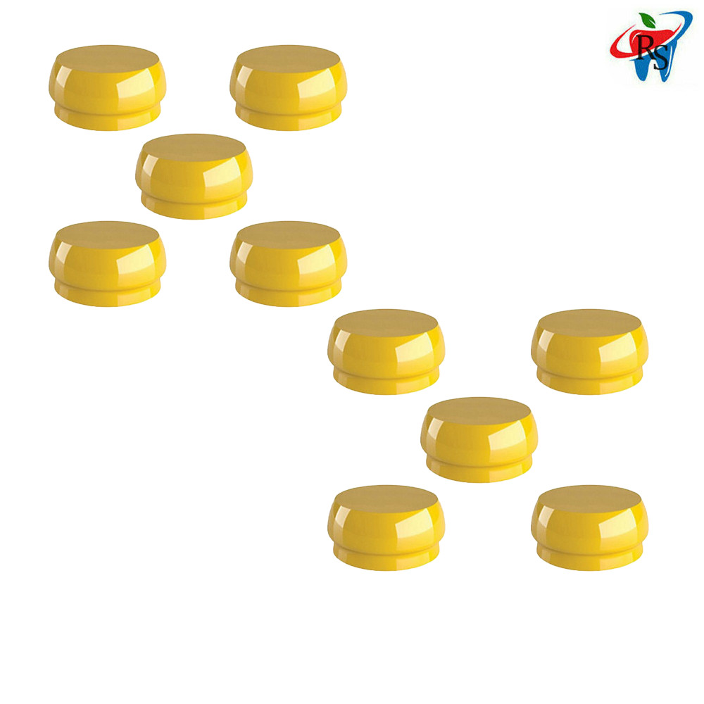 10pcs Yellow Silicone OT Loc Caps Extra Soft Retention 600gr