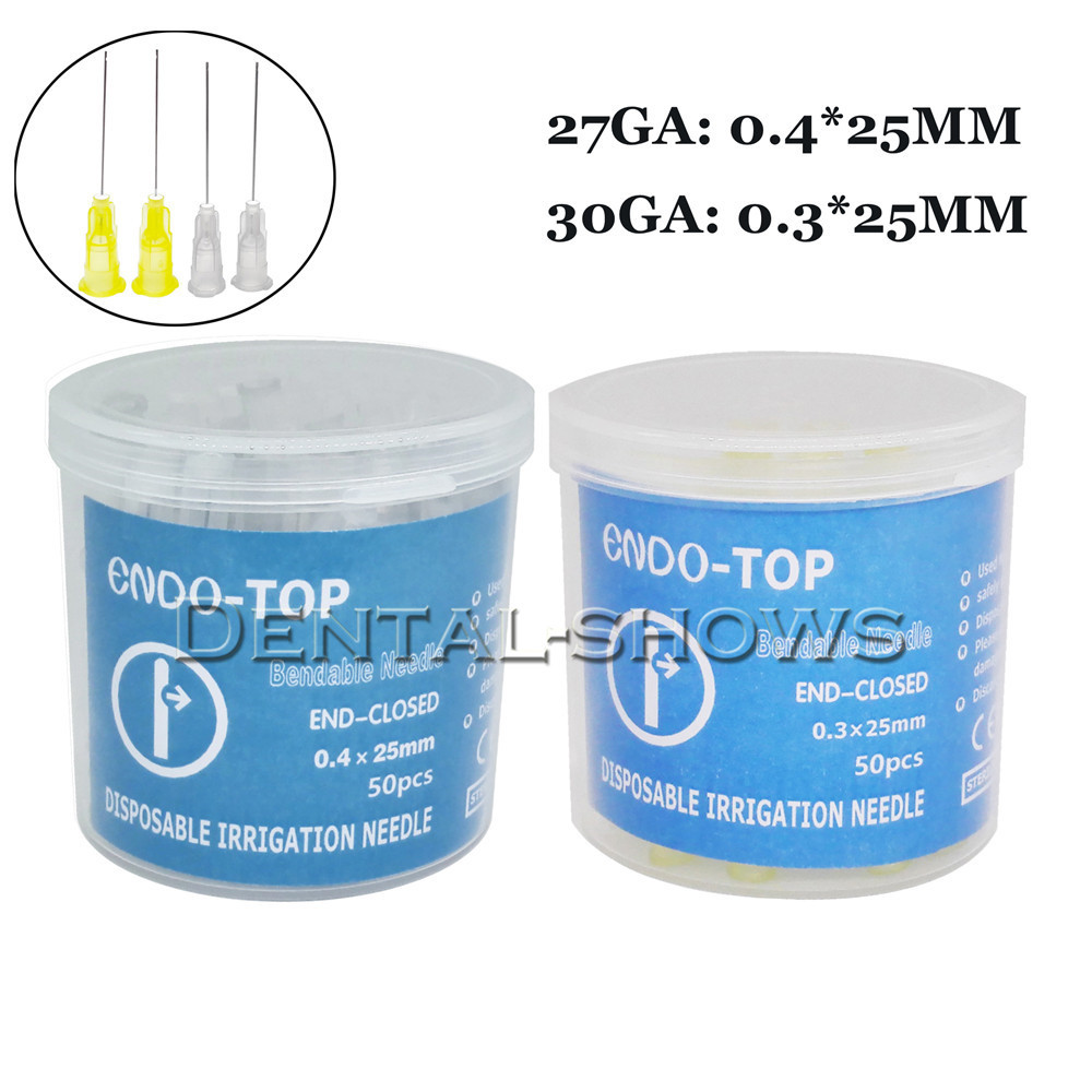 Dental Disposable Endo-Top Irrigation Bendable Tip Endo-Closed 27GA/30GA