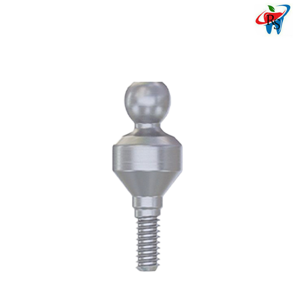 1pcs Dental Prosthetic Straight Ball Attachment Abutment Internal Hex 2.0mm NP