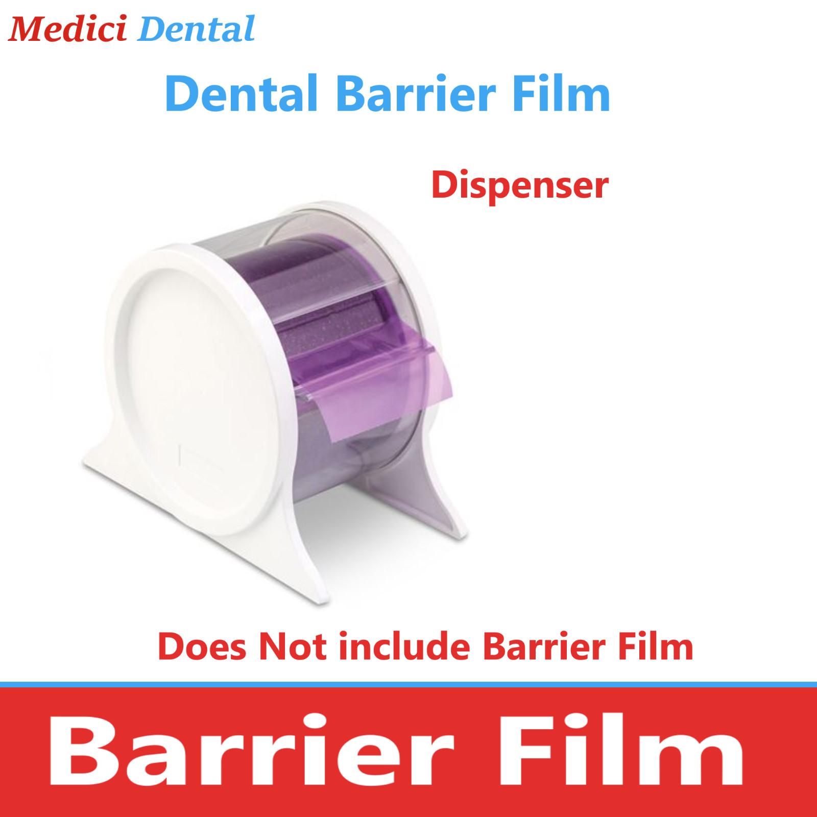 Dental Barrier Film Cover Film, Clear, Blue or Dispenser, 2″ 4″ – 600, 1200 Roll