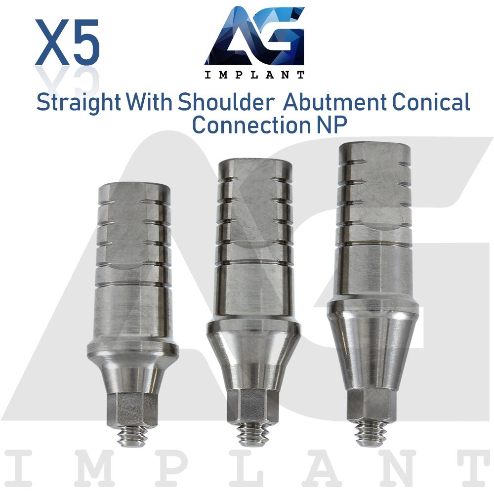 5 Straight Shoulder Prosthetic Conical Connection NP Titanium Dental 2.25
