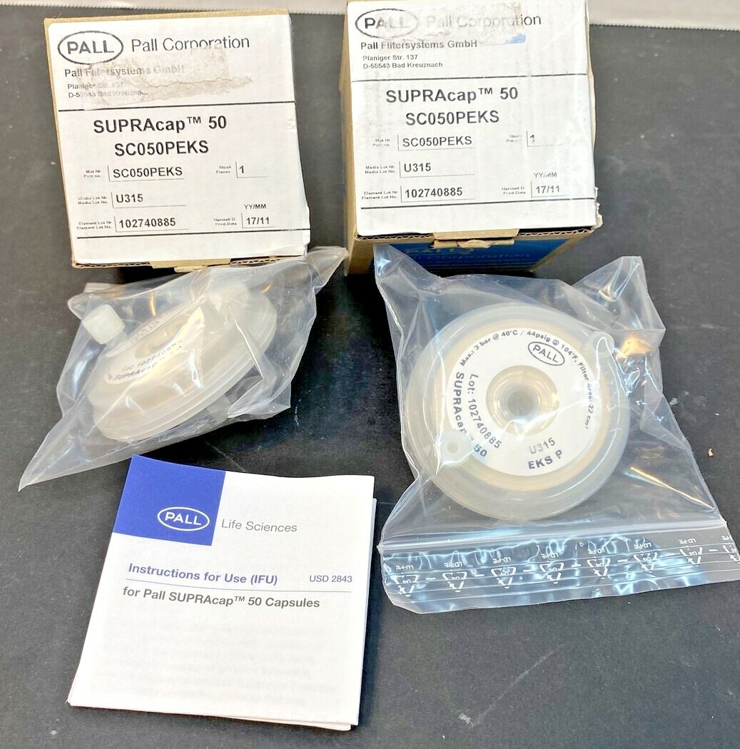 Pall Filter Capsule Supracap 50 Single Layer Total of 2 Filters