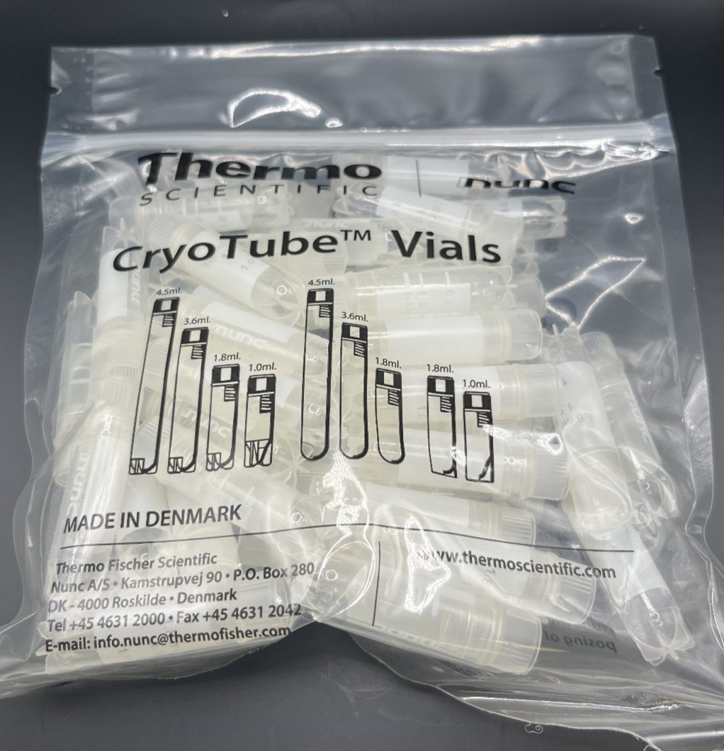 Thermo Scientific Nunc CryoTube Vials 377267 Sterile 1.8mL Case Lot 450 Per Case