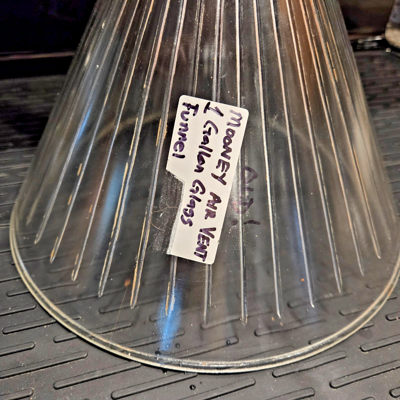 Vintage Glass Funnel Large Apothecary Cooking lab laboratory 1 gal chemistry 11″