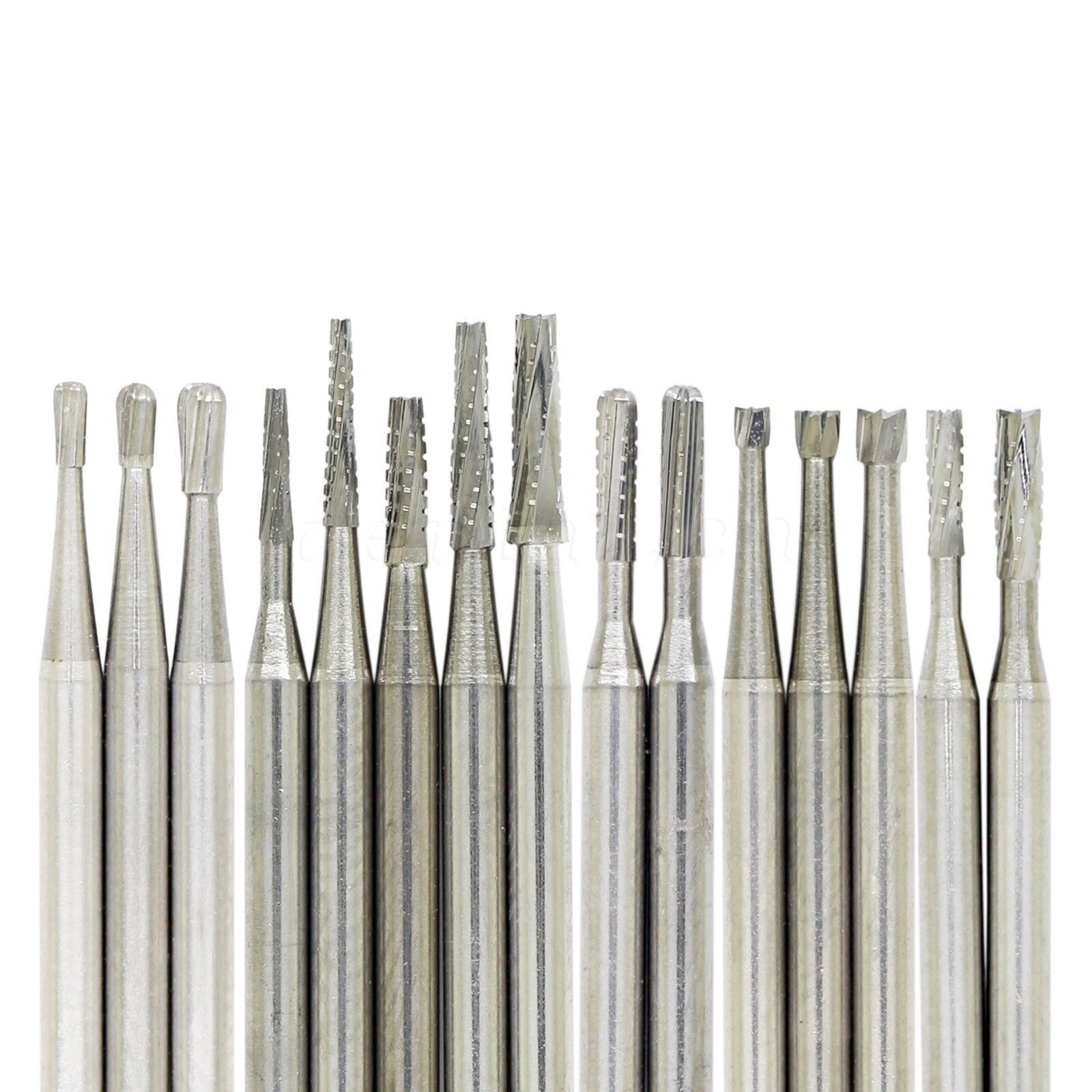 10 pcs Dental Carbide Burs Friction Grip Bur Short Shank F/ High Speed Handpiece