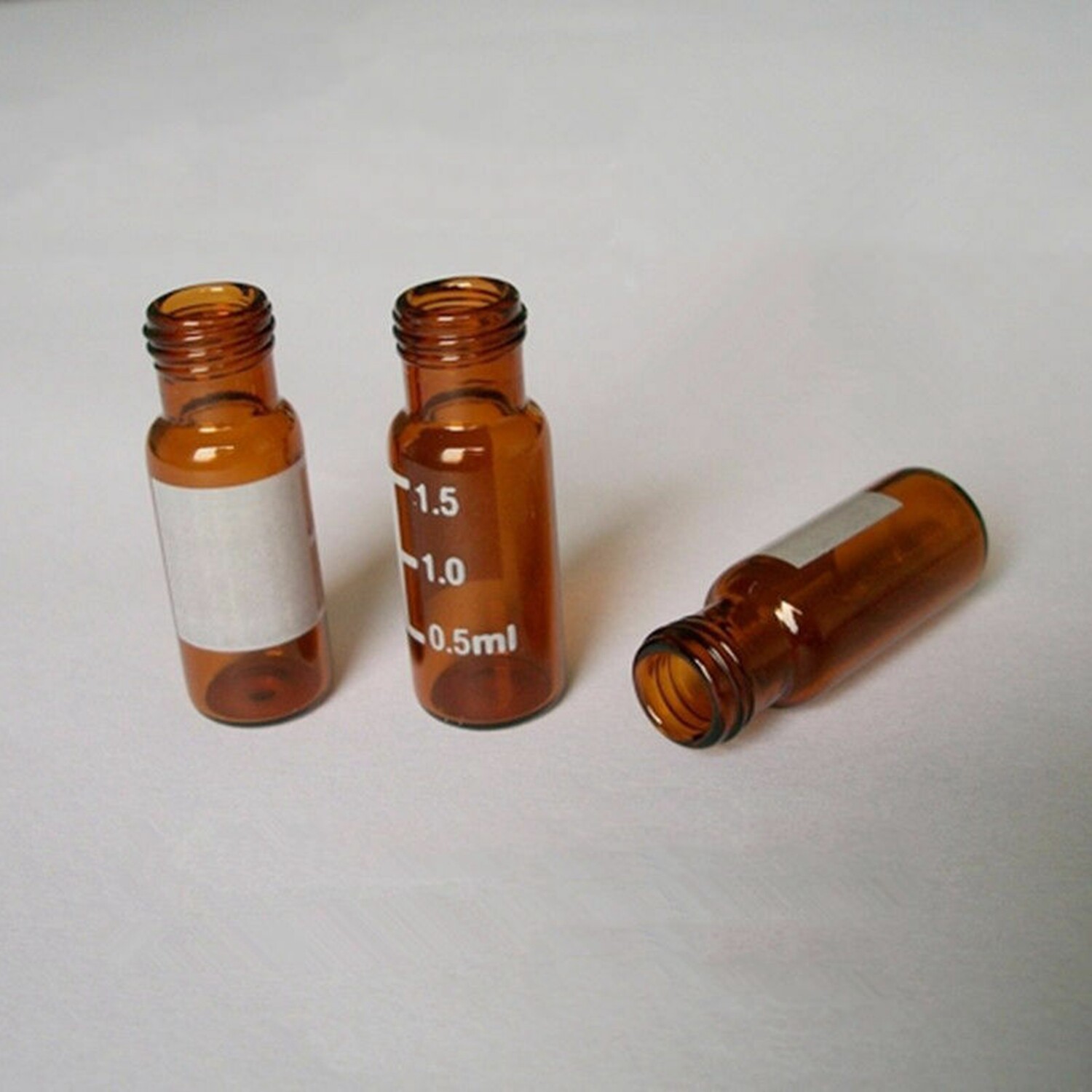 4800PCS 2ml Amber Smple Vials Graduation Large White Write Area 9-425 Screw HPLC