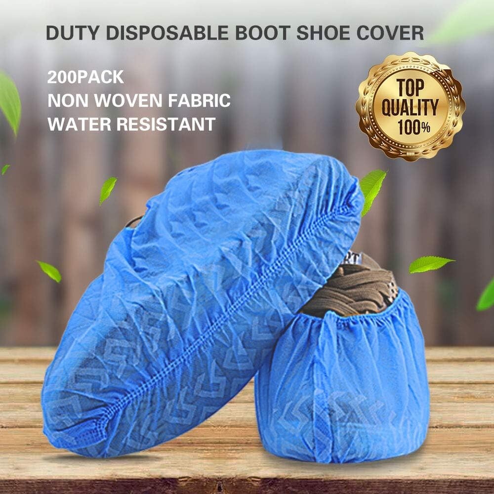 200 Pack (100 Pairs) Disposable Boot & Shoe Covers Non-Slip Durable Indoor Pro