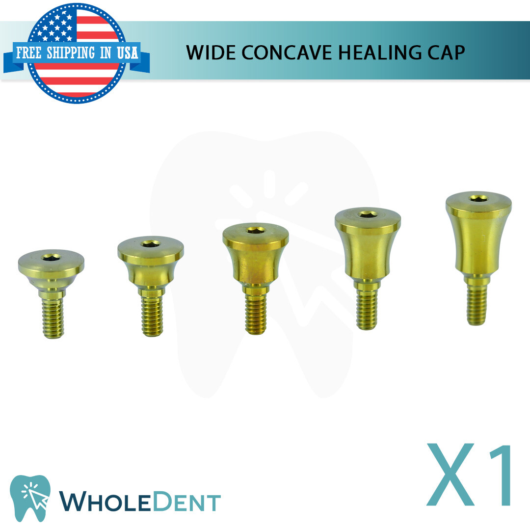 X1 Dental Concave Anatomic Healing Cap Ø5.5mm Titanium Abutment Int Hex 2.42