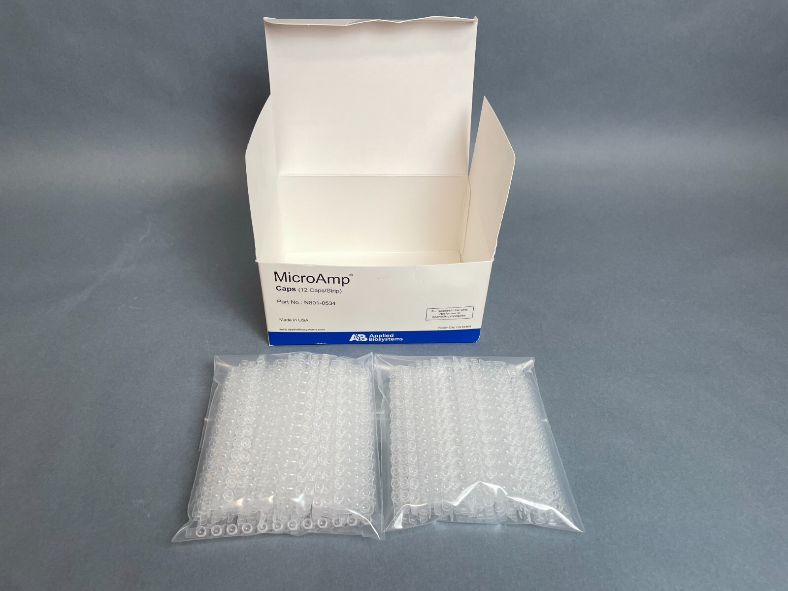 Applied Biosystems MicroAmp 12 Cap Strip Total of 180 Cap Strips