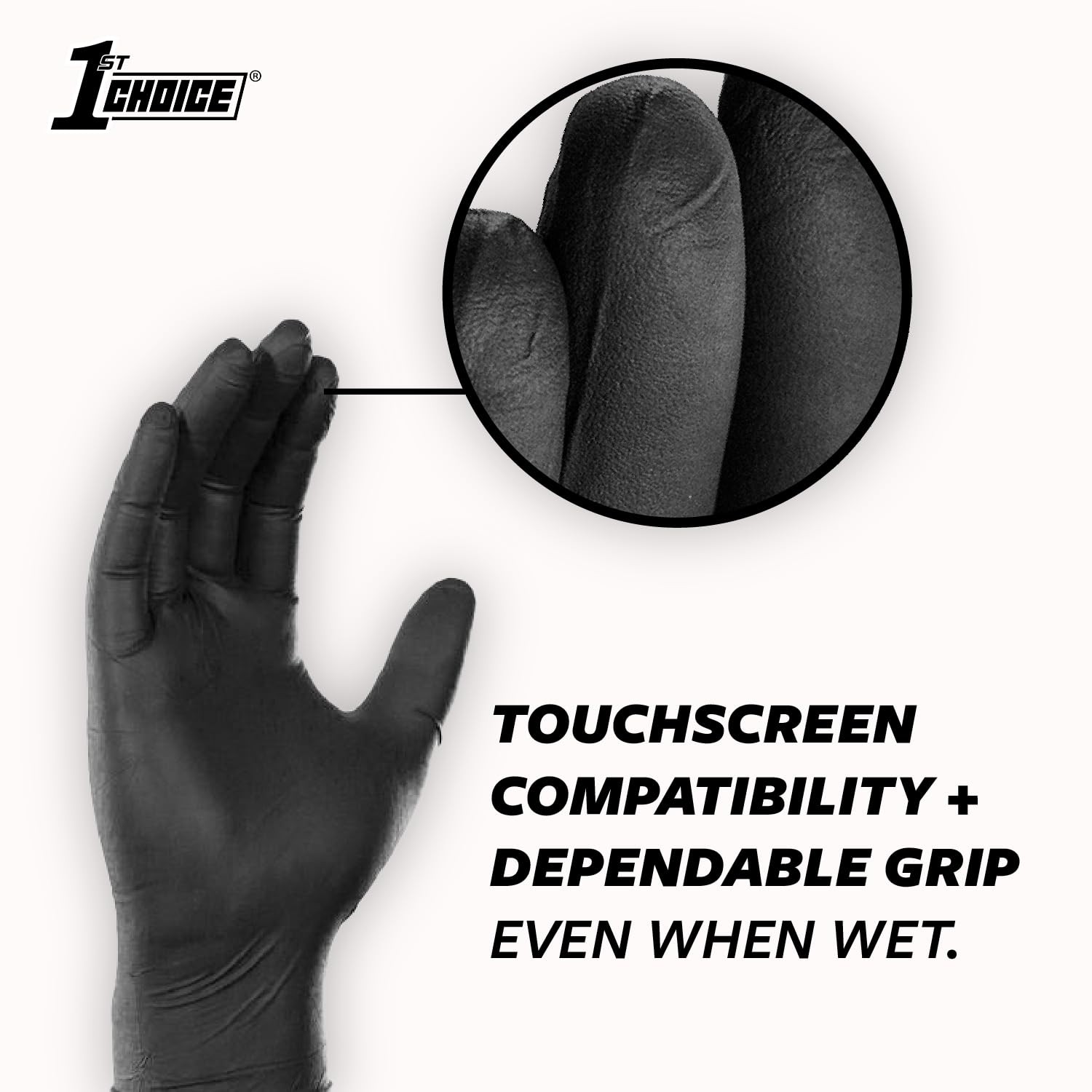 100 Pack Medium Black Nitrile Disposable Gloves For Automotive Work