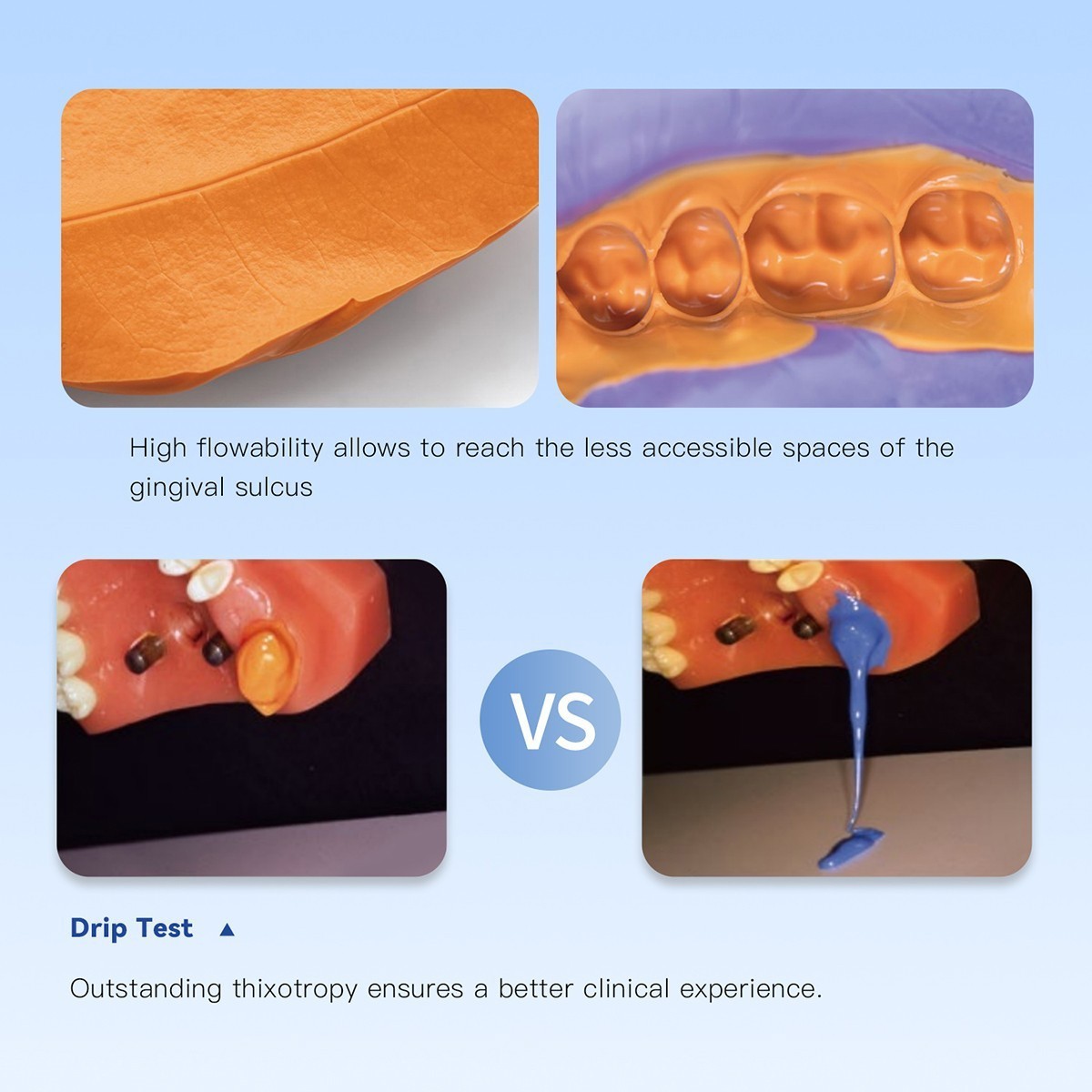 Dental Elastomeric Impression Putty Fast / Regular Set Soft Silicone Material