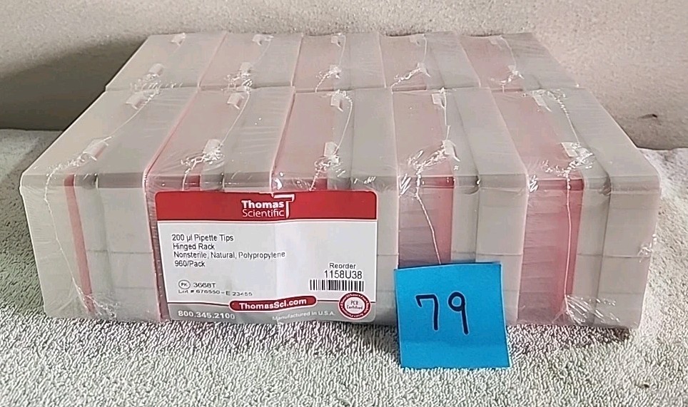 Thomas Scientific 200 UL Pipette Tips 1158u38 1 Case