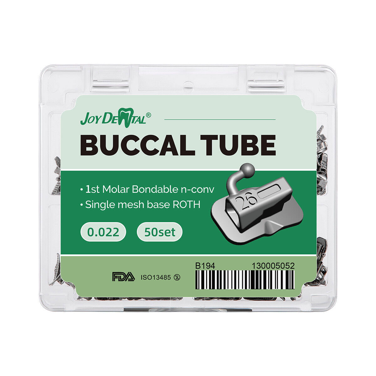 Dental orthod pegable tubo oral primer segundo molar Roth MBT 022 no convolución