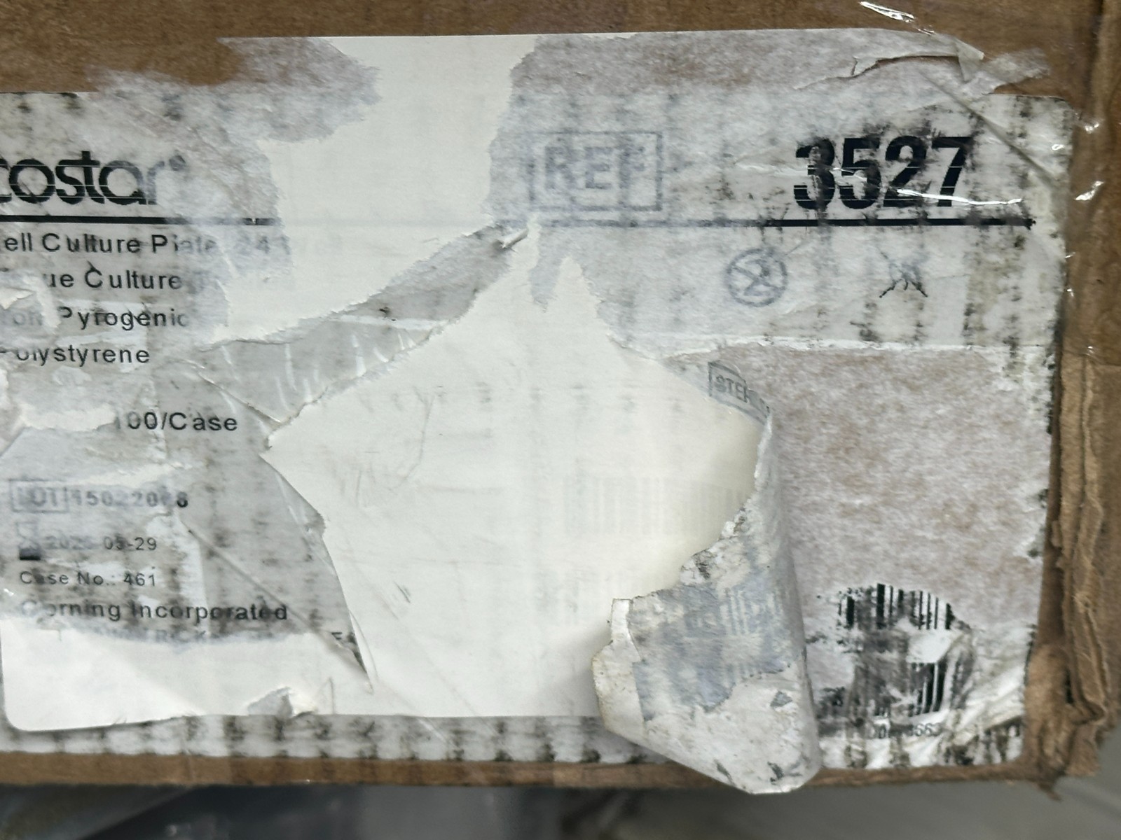 CORNING USA 3527 COSTAR FLAT BOTTOM CELL CULTURE PLATES 100 PACK