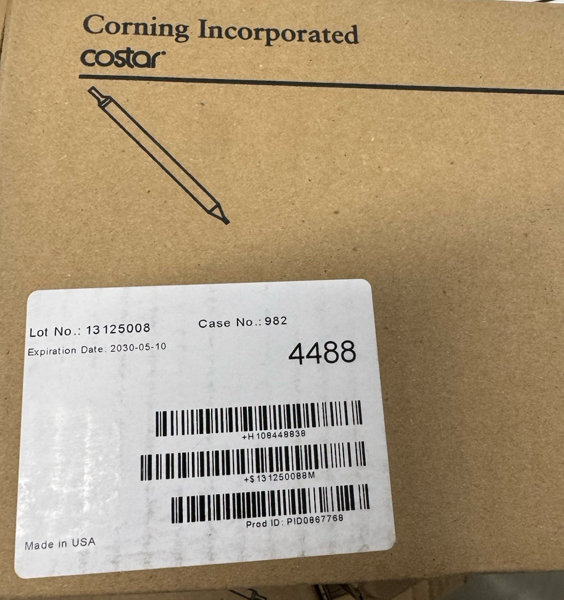 Corning Costar 4488 10mL Stripette Serological Pipettes Case Of 200
