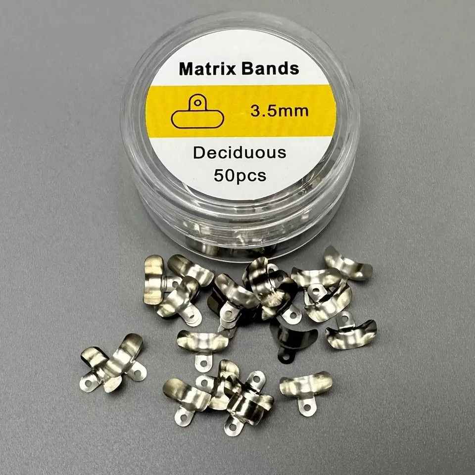 Dental Sectional Contoured Metal Matrix Bands Matrices Refill Band 3.5mm-6.5mm