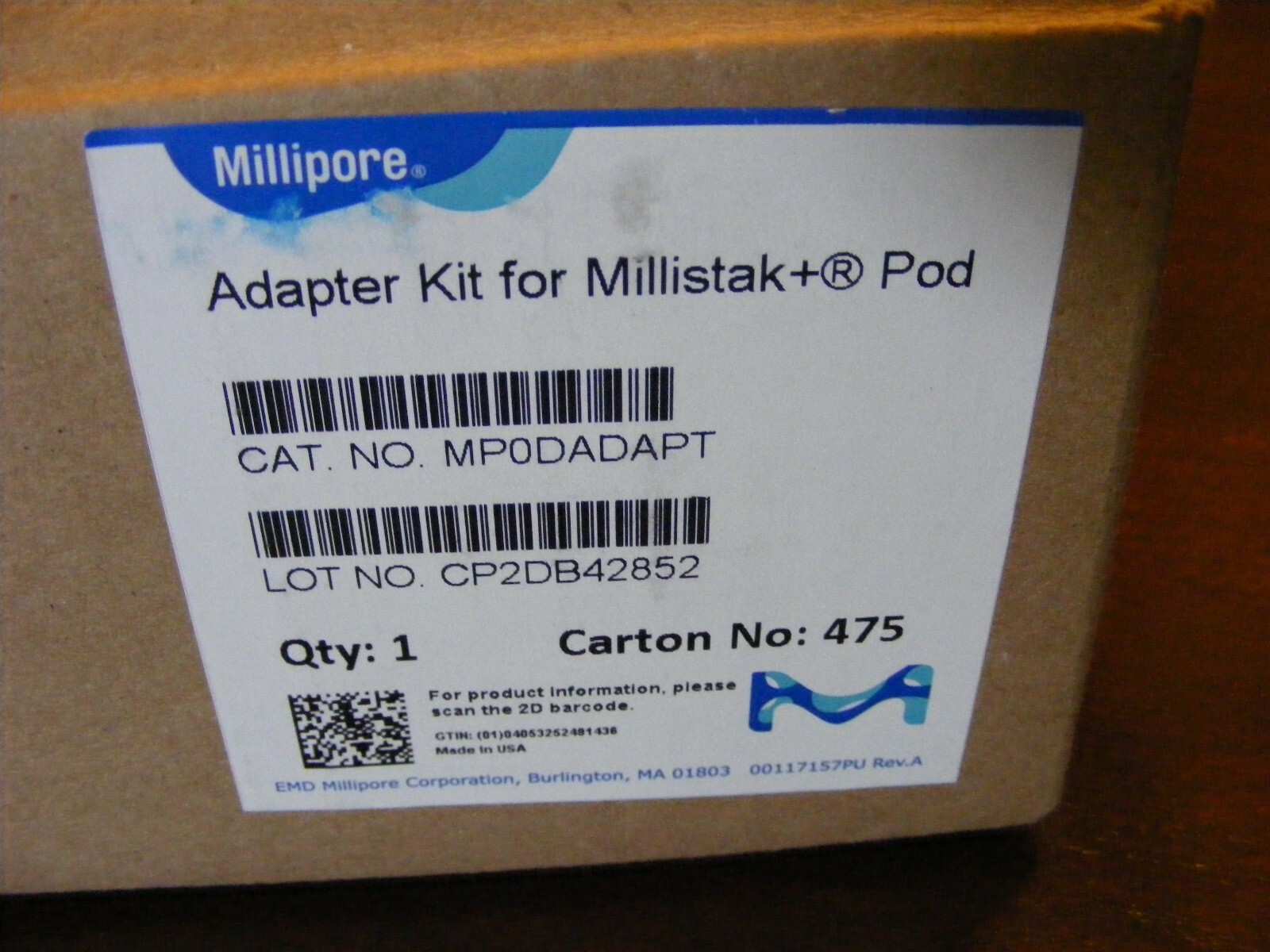 Millipore MP0DADAPT Adapter Kit for Millistak+ Pod ( 3 ) (Mill)