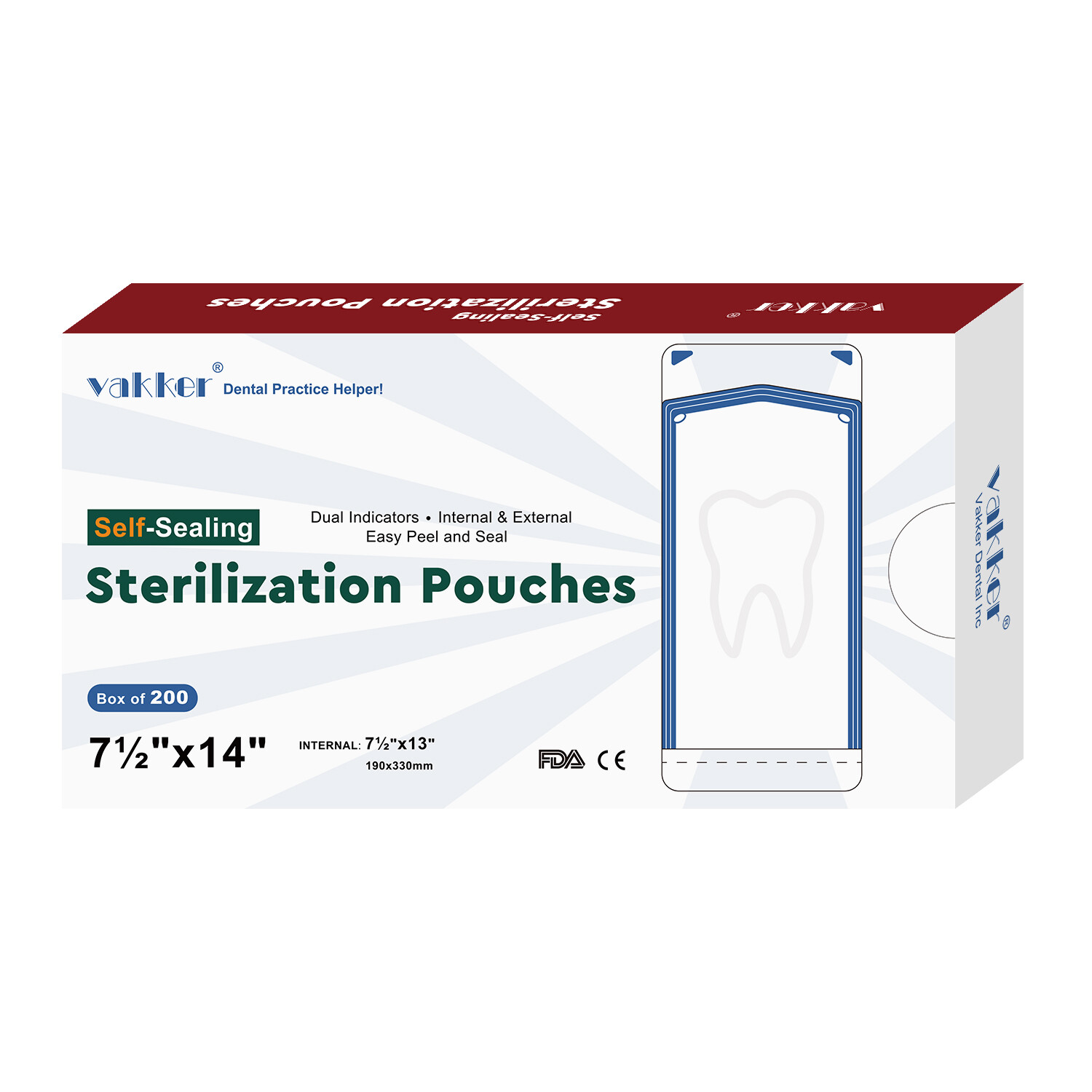 Self Sterilization Pouches Autoclave Sterilizer Bags Dental Medical Tattoo Nail