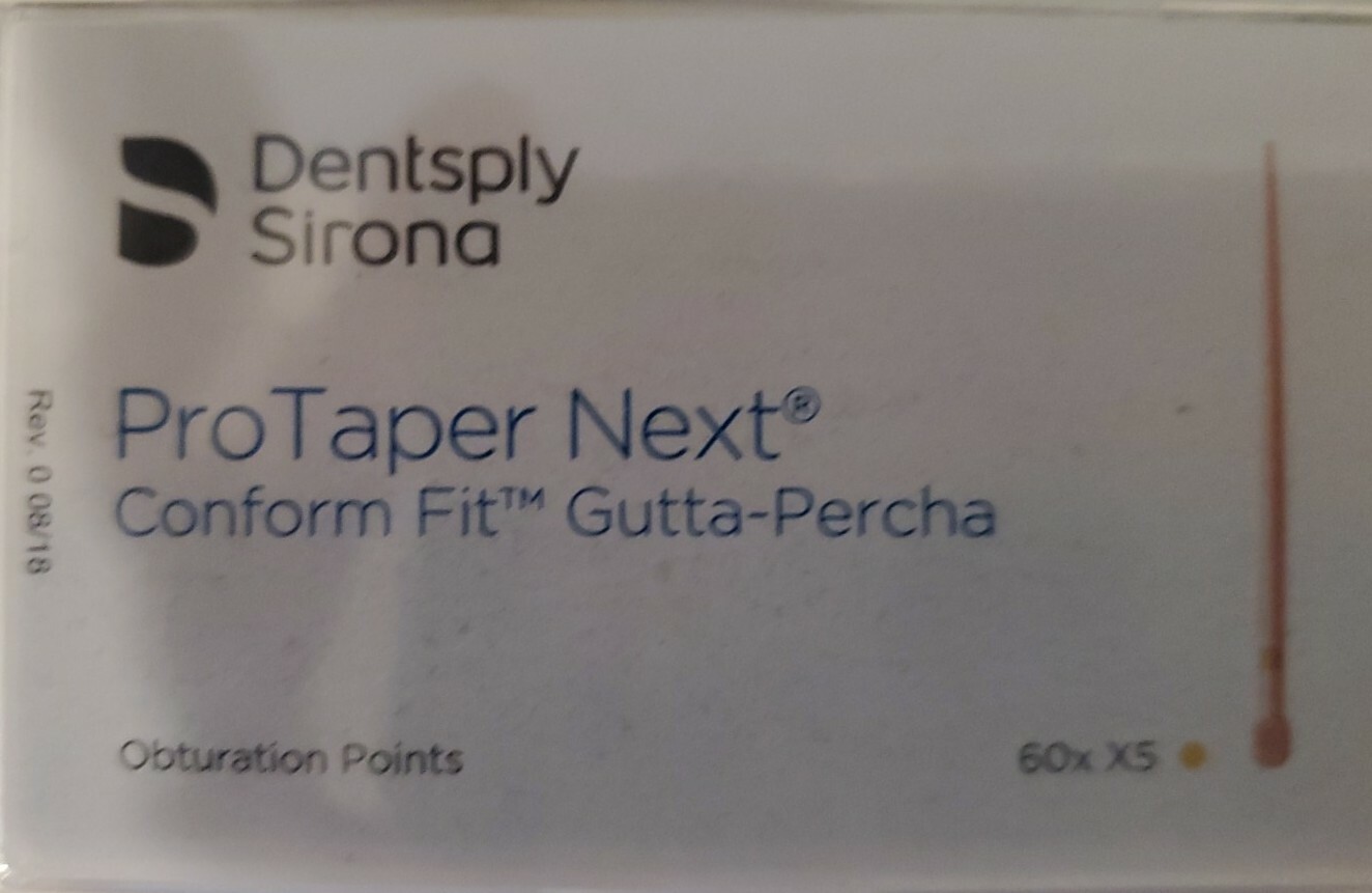 Protaper Next X4 Gutta Percha Points Dentsply Tulsa Dental Root Canal Endo