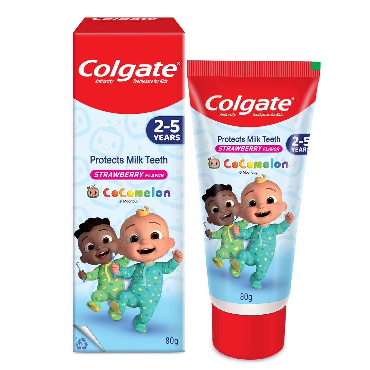 Colgate Kids Cocomelon Toothpaste for 2-5 Years – 80gm, 50% Lesser Abrasive