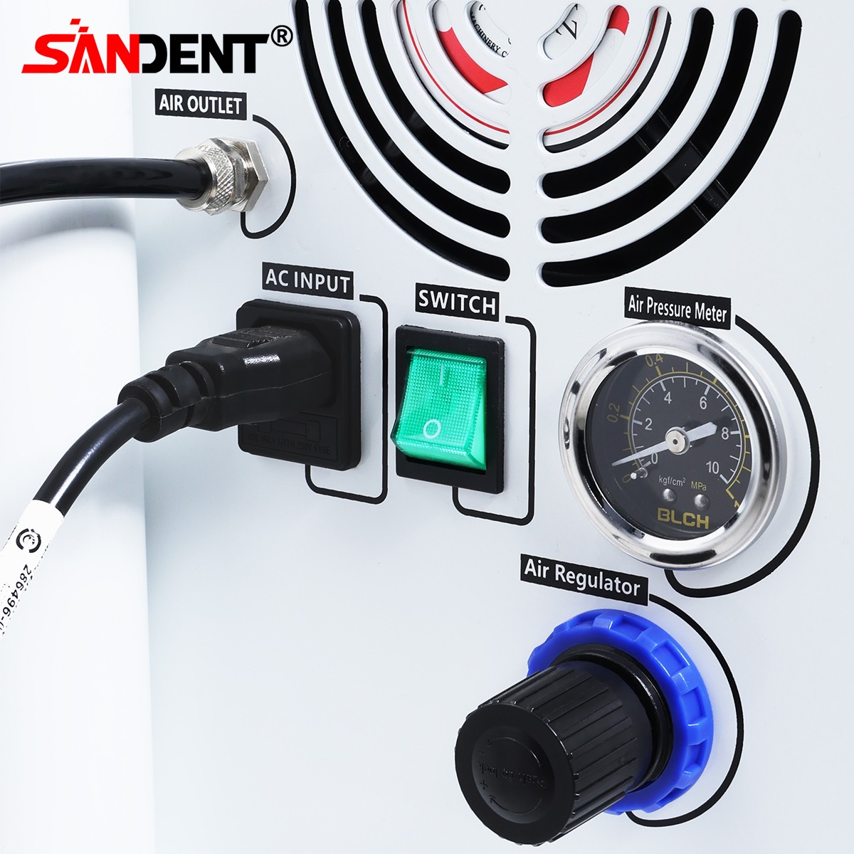Portable Dental Delivery Unit Syringe Suction Turbine With Air Compressor 4Hole