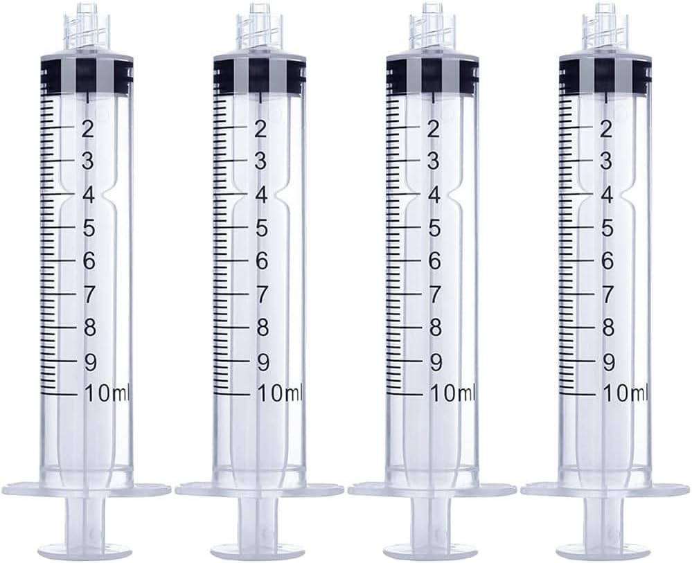 30Pack 10ml Syringe Plastic Luer Lock Without Needle for Scientific…