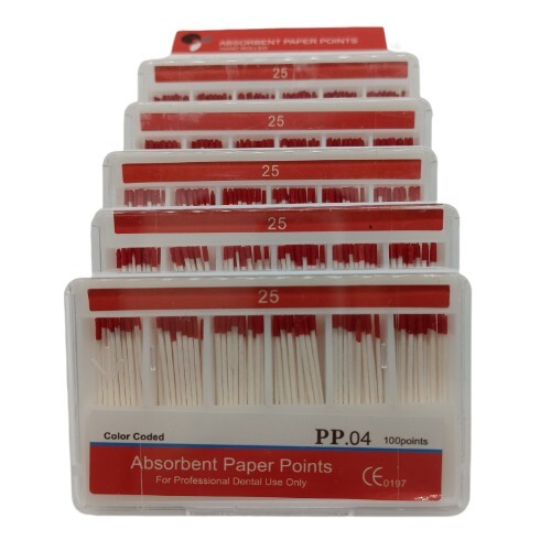 5X Dental Absorbent Paper Point 25# Taper .04 Root Canal Cleaning Tip 100pc/box