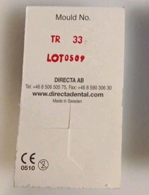 5pcs Directa Temporary polycarbonate crowns translucent Size 33