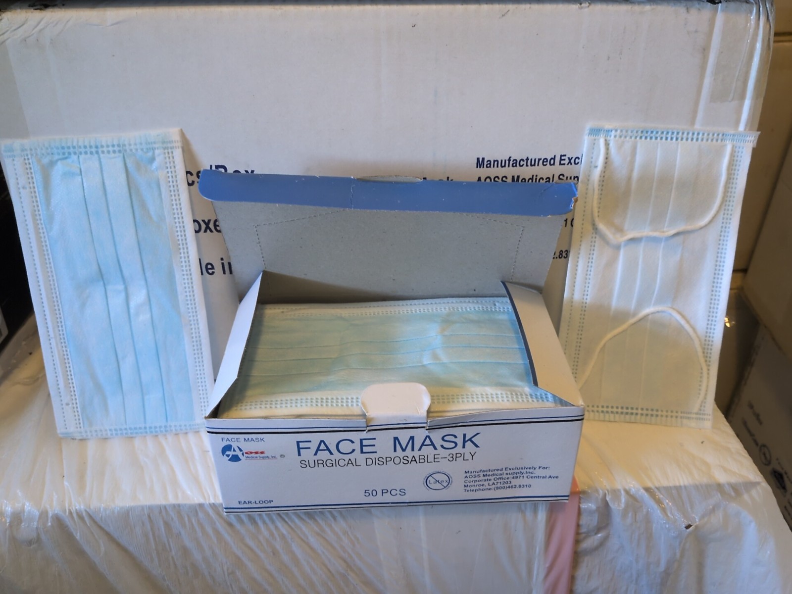 50 3 Ply Ear loop Face Mask Surgical Disposable Masks