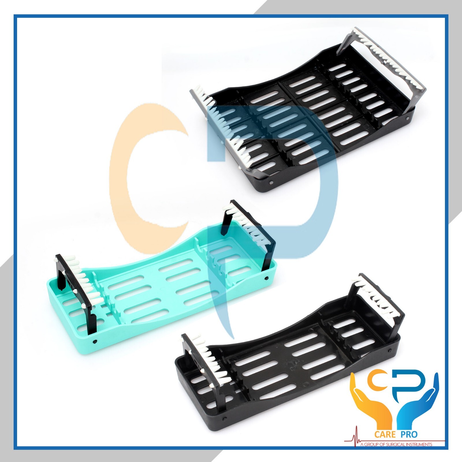 3 Dental Plastic 135°C Sterilization Box Holders Cages Autoclavable Instrument