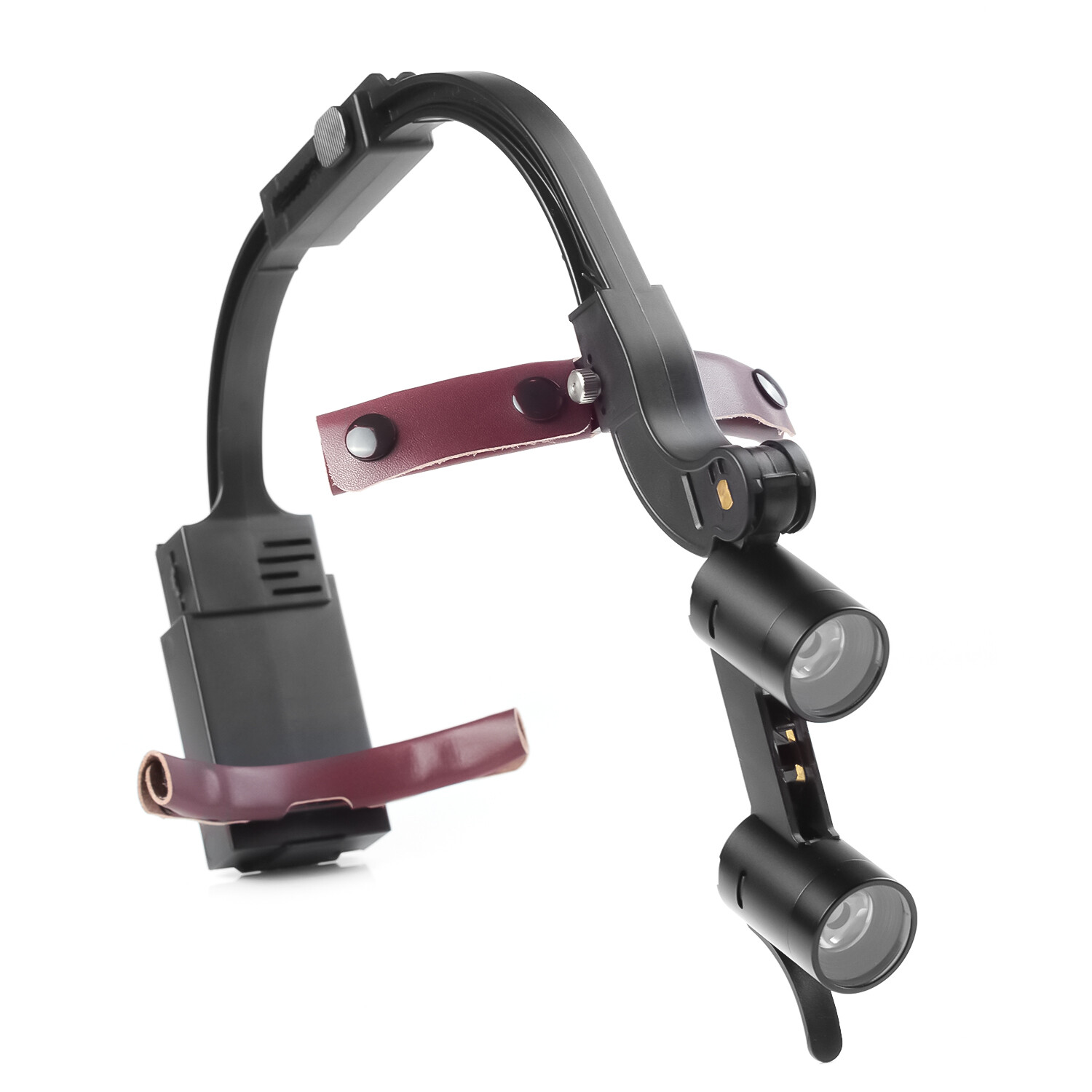 Dental Optical 5W Wireless LED Headlight Two LED Lights+6.0X-420 Loupes+AL-BOX