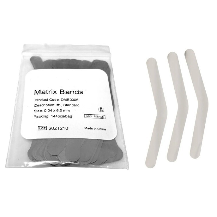 144Pcs/Bag Dental Matrix Bands Inch 0.04mm Regular Tofflemire Number 1# .0015