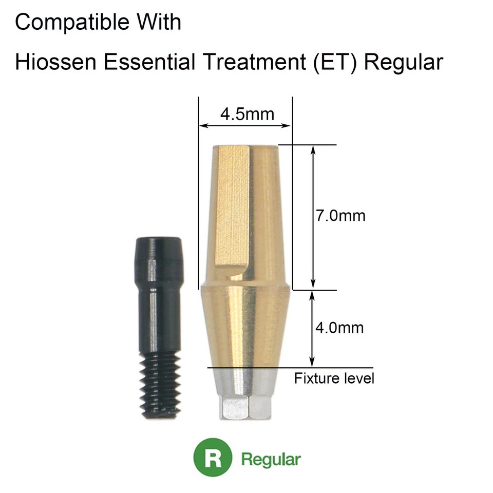 US Regular Titanium Straight Transfer Abutment Compatible with Osstem Hiossen