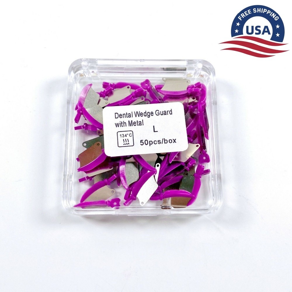 50* Dental Matrix Fender Tooth Prep Interproximal Diastema Wedge Guard L/M/S/Mix