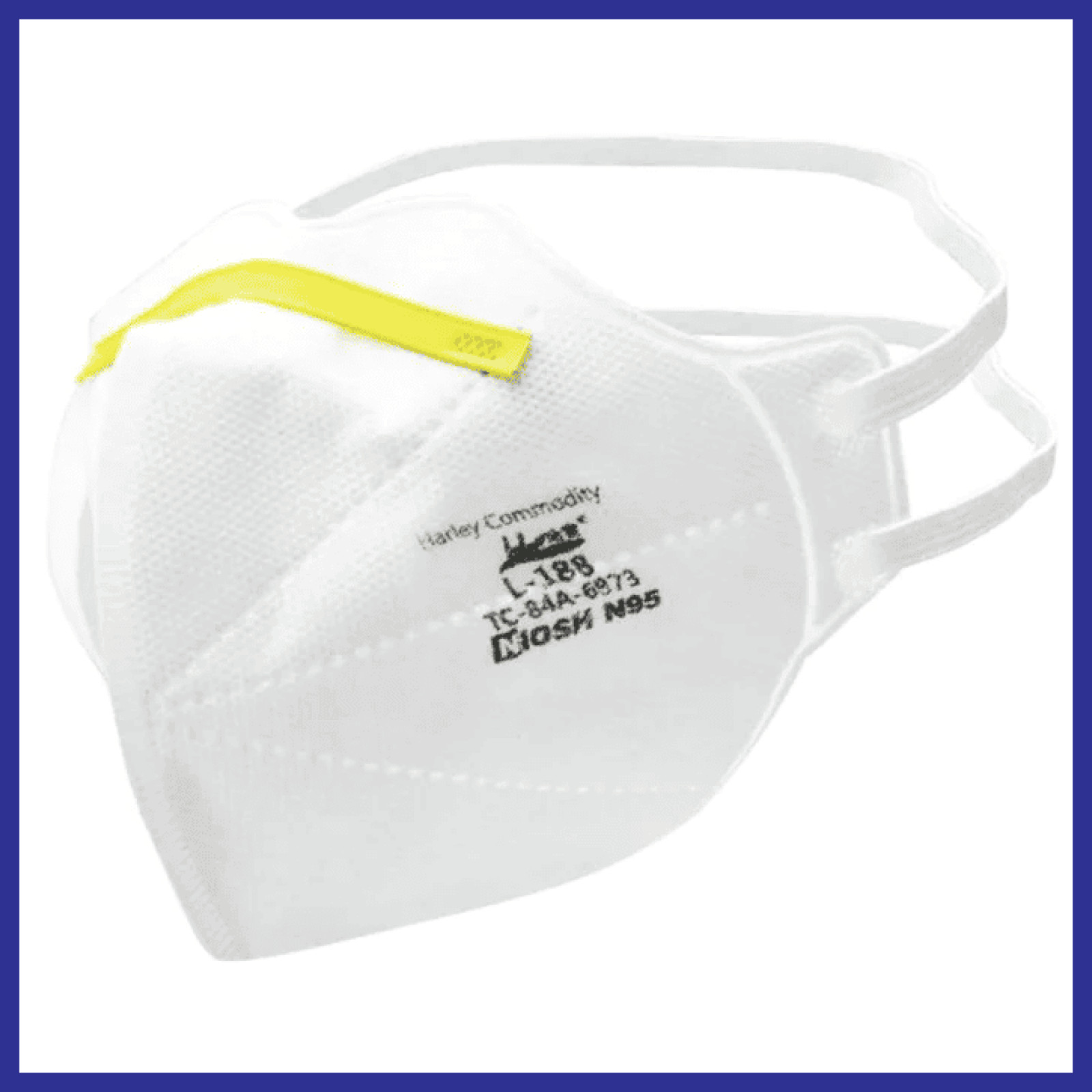 Harley L-188 N95 Mask Respirator (NIOSH Approved) | Box of 20 | Adjustable Nose