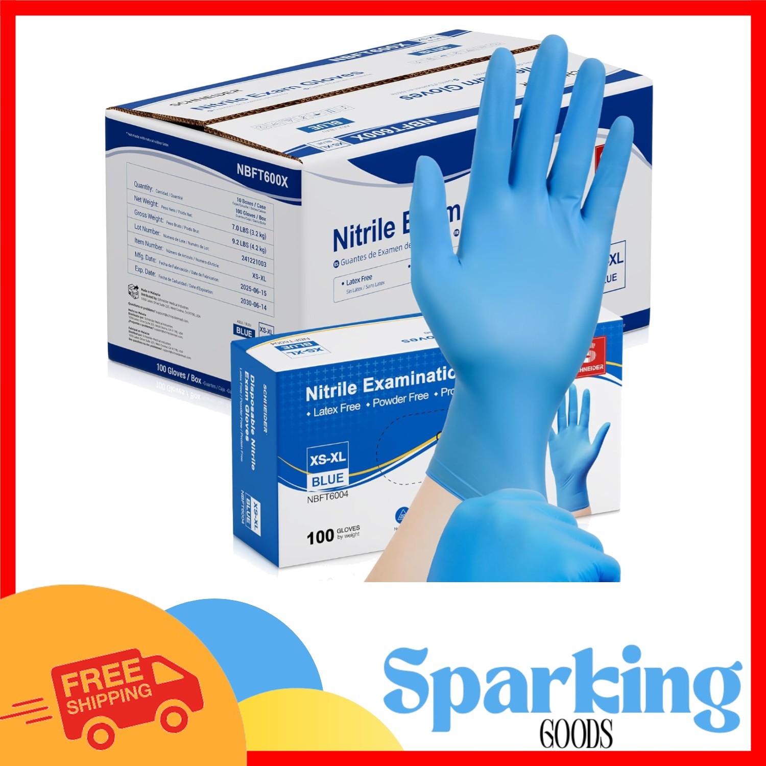 Enhanced Grip Disposable Nitrile Exam Gloves – 1000 Count, Perfect for All Tasks
