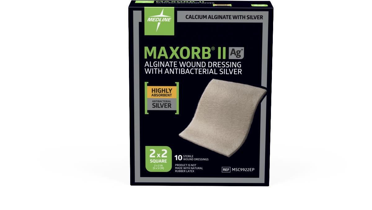 Maxorb II AG 2″ x 2″ Wound Dressing- Box of 10 – MSC9922EP