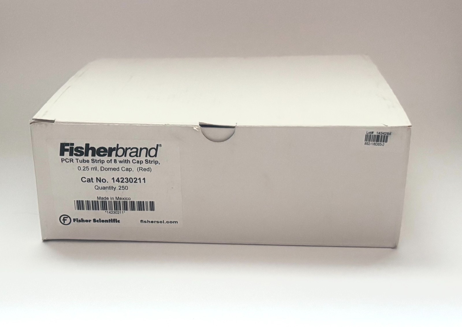 250/PK Fisher PCR Tube Strip of 8 with Cap Strip 0.25ml 14230211
