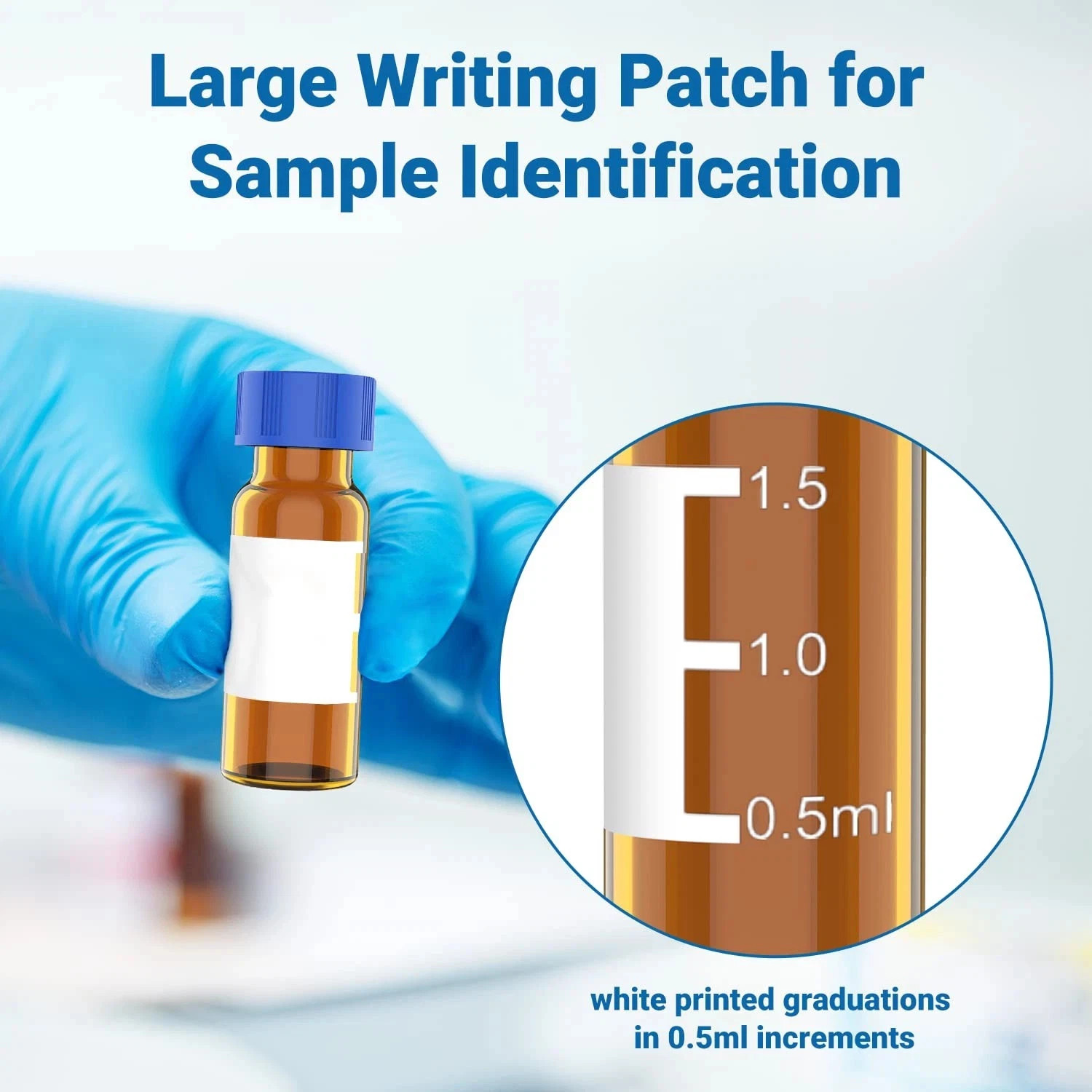 1000/2000/3000/4000Pcs 2mL Autosampler Vials, HPLC Vials 9-425 Amber Vials